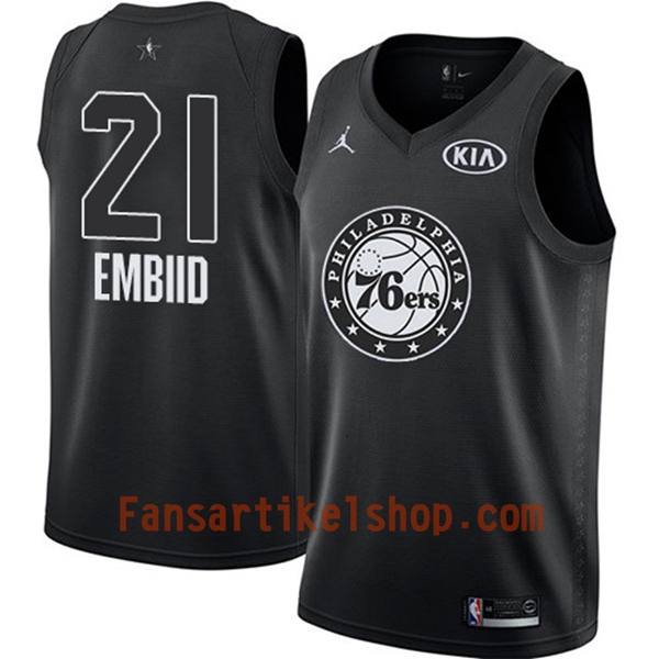NBA Philadelphia 76ers Trikot Joel Embiid 21 2018 All-Star Jordan Brand Schwarz Swingman - Herren NBA Philadelphia 76ers Trikot Joel Embiid 21 2018 All-Star Jordan Brand Schwarz Swingman - Herren